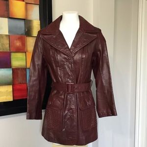 Vintage Leather Coat Size 11/12